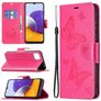Mobigear Butterfly Samsung Galaxy A22 5G Hülle Klapphülle Geldbörse - Magenta