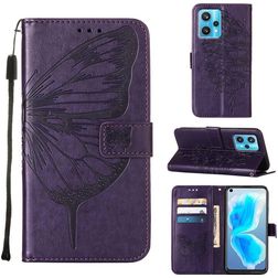 Mobigear Butterfly Realme 9 Pro Plus Hülle Klapphülle Geldbörse - Lila