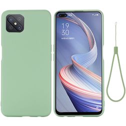 Mobigear Rubber Touch OPPO Reno 4 Z 5G Silikon Hülle Backcover - Grün