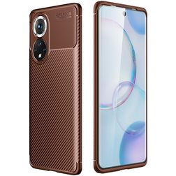 Mobigear Racing HONOR 50 Hülle Flexibles TPU Backcover - Braun