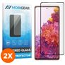 Mobigear Curved Samsung Galaxy S20 FE Panzerglas Gehärtetes Glas Displayschutz - Hüllenfreundlich - Schwarz (2er Pack)
