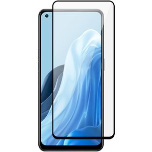 Mobigear Premium OPPO Reno 8 Lite Panzerglas Gehärtetes Glas Displayschutz - Hüllenfreundlich - Schwarz