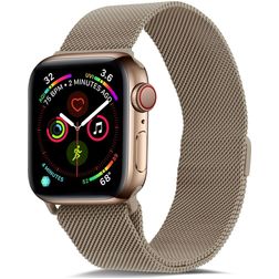 Mobigear Color Loop Milanaise Apple Watch Armband Magnetverschluss - 49/46/45/44 mm - Gold