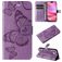 Mobigear Butterfly iPhone 16 Hülle Klapphülle Geldbörse - Lila