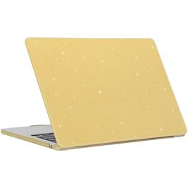 Mobigear Sparkling Cream MacBook Air 13 Zoll (2022-2025) Hardcase Hülle MacBook Case - Gelb - Model A2681 / A3113 / A3240