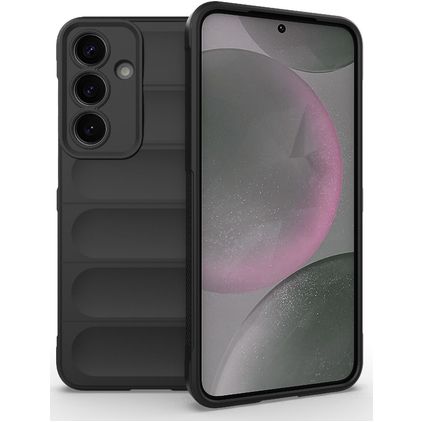 Mobigear Bumpy Samsung Galaxy S25 Plus Hülle Flexibles TPU Backcover - Schwarz