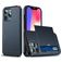 Mobigear Card iPhone 14 Hülle Hardcase Backcover Stoßfest mit Kartenhalter - Dunkelblau