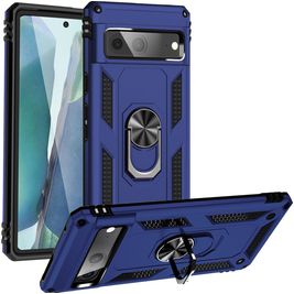 Mobigear Armor Ring Google Pixel 7 Hülle Hardcase Backcover Stoßfest mit Ringhalter - Blau Mobigear Armor Ring Google Pixel 7 Hülle Hardcase Backcover Stoßfest mit Ringhalter - Blau