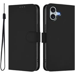 Mobigear Urban Wallet iPhone 16 Plus Hülle Klapphülle Geldbörse - Schwarz