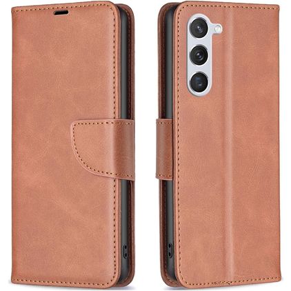 Mobigear Excellent Samsung Galaxy S23 Hülle Klapphülle Geldbörse - Braun