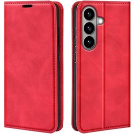 Mobigear Retro Slim Samsung Galaxy S26 Hülle Klapphülle Geldbörse - Rot