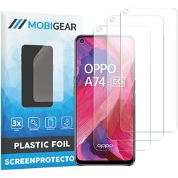 Mobigear OPPO A74 5G Displayschutz Schutzfolie - Hüllenfreundlich (3er Pack)