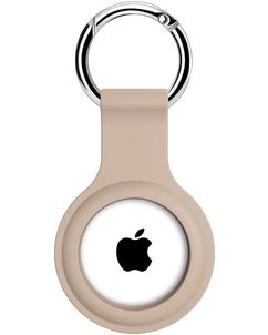 Xccess Keychain Apple AirTag Hülle Flexibles Silikon Schlüsselanhänger - Sand