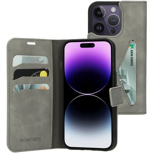 Mobiparts Classic Wallet iPhone 14 Pro Hülle Klapphülle Geldbörse - Granite Grey