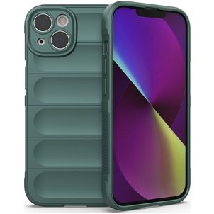 Mobigear Bumpy iPhone 14 Hülle Flexibles TPU Backcover - Grün