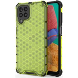 Mobigear Honeycomb Samsung Galaxy M33 Hülle Hardcase Backcover Stoßfest - Grün