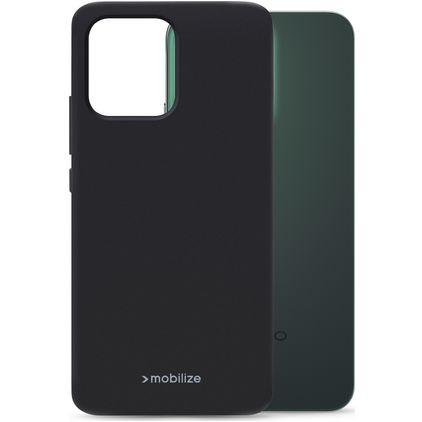 Mobilize Rubber Gelly OPPO Reno 14F Hülle Flexibles TPU Backcover - Schwarz