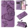 Mobigear Butterfly iPhone 16e Hülle Klapphülle Geldbörse - Lila