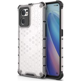 Mobigear Honeycomb OPPO Find X5 Lite Hülle Hardcase Backcover Stoßfest - Weiß