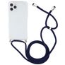 Mobigear Lanyard iPhone 12 Pro Max Flexibles TPU Handykette - Transparent / Dunkelblau