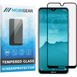 Mobigear Premium Nokia 7.2 Panzerglas Displayschutz - Hüllenfreundlich - Schwarz
