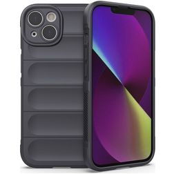 Mobigear Bumpy iPhone 14 Hülle Flexibles TPU Backcover - Charcoal