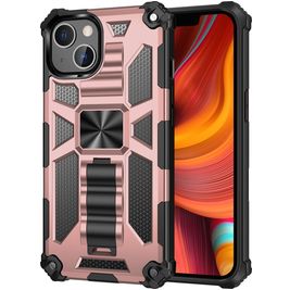 Mobigear Armor Stand iPhone 13 Pro Max Hülle Hardcase Backcover Stoßfest mit Ständer - Roségold