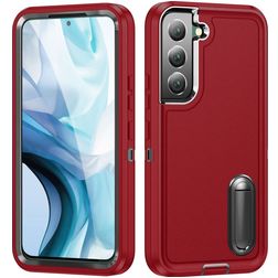 Mobigear Rugged Stand Samsung Galaxy S23 Plus Hülle Hardcase Backcover Stoßfest mit Ständer - Rot