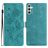 Mobigear Flowers Samsung Galaxy A17 Hülle Klapphülle Geldbörse - Grün