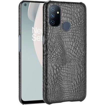 Mobigear Croco OnePlus Nord N100 Hardcase Backcover - Schwarz