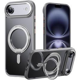 Mobigear Frosted Mag iPhone Air MagSafe Hülle Hardcase Backcover mit Ständer - Grau