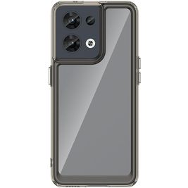 Mobigear Crystal OPPO Reno 8 5G Hülle Hardcase Backcover - Transparent / Grau