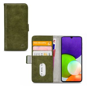 Mobilize Elite Gelly Samsung Galaxy A22 4G Hülle Klapphülle Geldbörse - Grün
