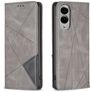 Mobigear Rhombus Slim Samsung Galaxy S25 Edge Hülle Klapphülle - Grau