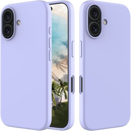 Mobigear Rubber Touch iPhone 16 Silikon Backcover - Lila