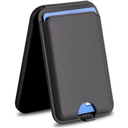 Mobigear Wallet Stand Kartenetui - 3 Karten - MagSafe Kompatibel - Schwarz