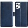 Mobigear Slim Magnet OPPO Find X5 Hülle Klapphülle Geldbörse - Dunkelblau