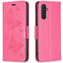 Mobigear Butterfly Samsung Galaxy A24 Hülle Klapphülle Geldbörse - Magenta