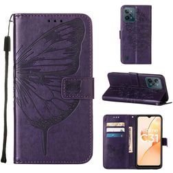Mobigear Butterfly Realme C31 Hülle Klapphülle Geldbörse - Lila