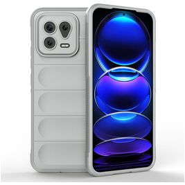 Mobigear Bumpy Xiaomi 13 Hülle Flexibles TPU Backcover - Grau