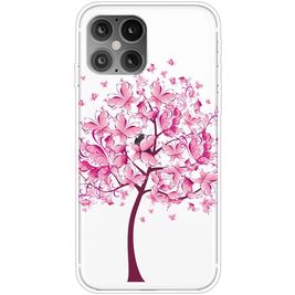 Mobigear Design iPhone 12 Pro Max Hülle Flexibles TPU Backcover - Schmetterlingbaum