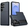 Mobigear Card Samsung Galaxy S26 Ultra Hülle Hardcase Backcover Stoßfest mit Kartenhalter - Blau