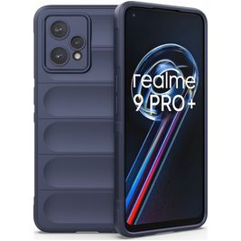 Mobigear Bumpy Realme 9 Pro Plus Hülle Flexibles TPU Backcover - Dunkelblau