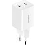 Mobiparts GaN Dual USB-C Ladegerät Power Delivery 35W - Weiß