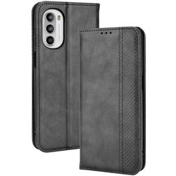 Mobigear Sensation Motorola Moto G82 Hülle Klapphülle Geldbörse - Schwarz