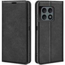 Mobigear Retro Slim OnePlus 10 Pro Hülle Klapphülle Geldbörse - Schwarz