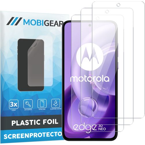 Mobigear Motorola Edge 30 Neo Displayschutz Schutzfolie - Hüllenfreundlich (3er Pack)