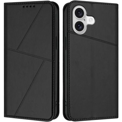 Mobigear Frosted Flip iPhone 17 Klapphülle Portemonnaie - Schwarz