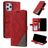 Mobigear Rhombus iPhone 12 Pro Max Klapphülle Portemonnaie - Rot