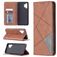 Mobigear Rhombus Slim Samsung Galaxy A32 4G Hülle Klapphülle - Braun